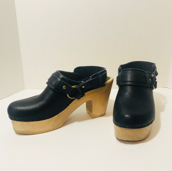 No. 6 Leather Strap Clogs - Picture 5 of 8